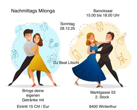 Nachmittags Milonga zum Jahresausklang im Barocksaal
